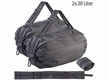 Freizeit-Reisetasche: PEARL 2er Set Leichte Falt-Reisetasche aus Polyester, 20 L, 50-cm-Tragegurt
