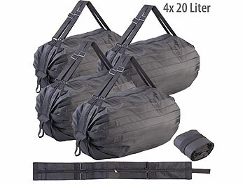 dünne Reisetasche: PEARL 4er Set Leichte Falt-Reisetasche aus Polyester, 20 L, 50-cm-Tragegurt 