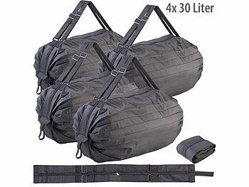 kompakte Reisetasche: PEARL 4er Set Leichte Falt-Reisetasche aus Polyester, 30 L, mit 68-cm-Trageg