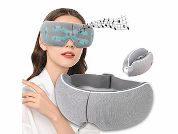 Augenmaske: newgen medicals Faltbares Augenmassagegerät, Kompression, 4 Modi, Wärme, Musik, BT