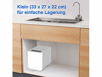 Rosenstein & Söhne Elektrischer Kompostierer mit LCD-Display, 1,5 Liter, 350 W, Autoclean