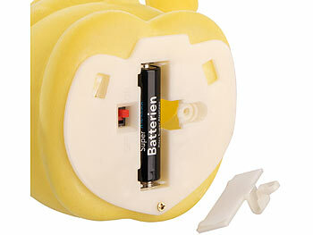 infactory Winke-Gartenzwerg mit 16,5 cm Höhe, beflockt, Batteriebetrieb, gelb