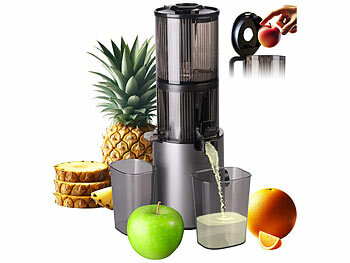 Slow Juicer: Rosenstein & Söhne Elektro-Ganzfrucht-Kalt-Entsafter, 800ml, Rücklaufgang, 60 U/min, 200W