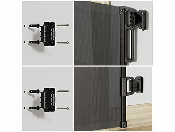 Carlo Milano Ausziehbares Treppenschutzgitter, 13 - 300 cm, 85 cm hoch, schwarz