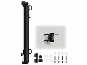 Carlo Milano Ausziehbares Treppenschutzgitter, 13 - 300 cm, 85 cm hoch, schwarz