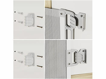 Carlo Milano Ausziehbares Treppenschutzgitter, 13 - 300 cm, 85 cm hoch, grau