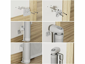 Carlo Milano Ausziehbares Treppenschutzgitter, 13 - 300 cm, 85 cm hoch, grau