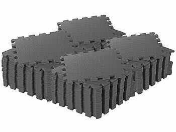 Bodenmatten für Fitness: PEARL sports 72er-Set Bodenschutzmatten, geräuschedämmend, 32 x 32 x 1 cm, 7,38 m²