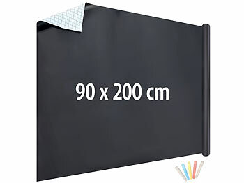 Wandtafeln: infactory Selbstklebende Tafelfolie mit 5 bunten Kreiden, abwischbar,90 x 200 cm