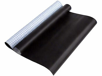 infactory Selbstklebende Tafelfolie mit 5 bunten Kreiden, abwischbar,90 x 200 cm