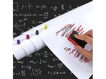 infactory 2er-Set Whiteboard-Folien, selbstklebend, 4 Marker, 90 x 60 cm 