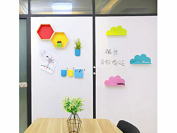 infactory 2er-Set Whiteboard-Folien, selbstklebend, 4 Marker, 90 x 60 cm 