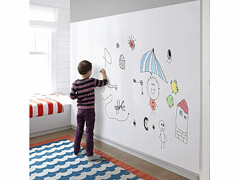 infactory 2er-Set Whiteboard-Folien, selbstklebend, 4 Marker, 90 x 60 cm 