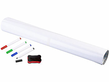 infactory Magnetische Whiteboard-Folie, selbstklebend, 4 Marker, 60 x 45 cm