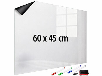 Magnetfolie: infactory Magnetische Whiteboard-Folie, selbstklebend, 4 Marker, 60 x 45 cm