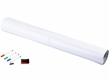 infactory Magnetische Whiteboard-Folie, selbstklebend, 4 Marker, 100 x 60 cm