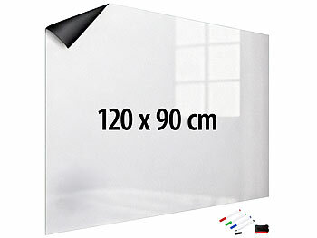 Whiteboardfolien: infactory Magnetische Whiteboard-Folie, selbstklebend, 4 Marker, 120 x 90 cm