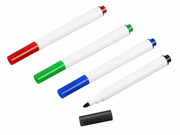 infactory Magnetische Whiteboard-Folie, selbstklebend, 4 Marker, 120 x 90 cm