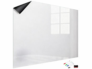 Magnettafel Küche: infactory Magnetische Whiteboard-Folie, selbstklebend, 4 Marker, 120 x 90 cm