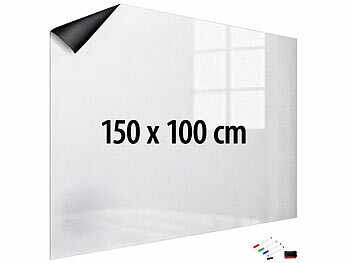 Tafel: infactory Magnetische Whiteboard-Folie, selbstklebend, 4 Marker, 150 x 100 cm