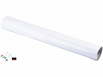 infactory Magnetische Whiteboard-Folie, selbstklebend, 4 Marker, 250 x 120 cm