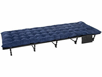Semptec 2er-Set Weiche XL-Feldbettauflage 190 x 68 cm, dunkelblau, waschbar