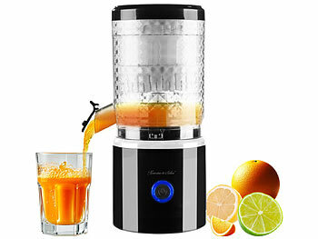 Zitruspresse: Rosenstein & Söhne Akku-Mini-Entsafter mit 220 ml Saftbehälter, BPA-frei, USB-C, 1300 mAh