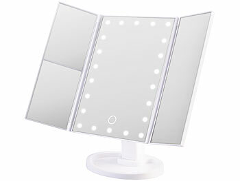 Faltbarer Schminkspiegel mit LED-Beleuchtung