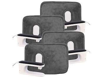 Wärmflasche mit 220 Volt: infactory 4er-Set Kleine elektrische Samt-Wärmflasche, 3 Temperatur-Stufen