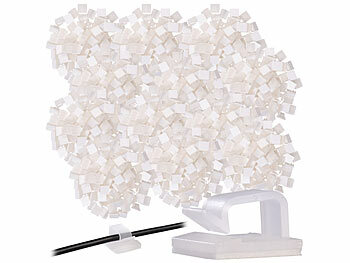 USB-Kabelhalter: General Office 400er-Set selbstklebende Kabelhalter, für innen und außen, transparent