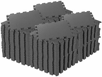 Bodenschutzmatte Fitness: PEARL sports 144er-Set Bodenschutzmatten, geräuschedämmend, 32 x 32 x 1cm, 14,76 m² 