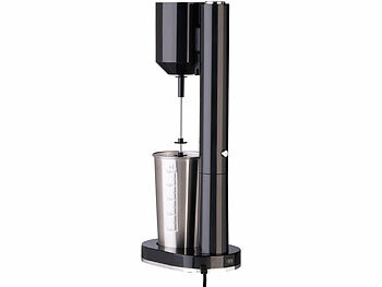 Rosenstein & Söhne Elektrischer Drink-Mixer mit Edelstahlbecher, 500 ml, 2 Stufen, 100 W