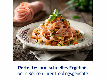 Rosenstein & Söhne Nudel-Maschine NM-100 mit Elektromotor, schmale & breite Bandnudeln