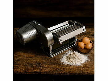 Rosenstein & Söhne Nudel-Maschine NM-100 mit Elektromotor, schmale & breite Bandnudeln