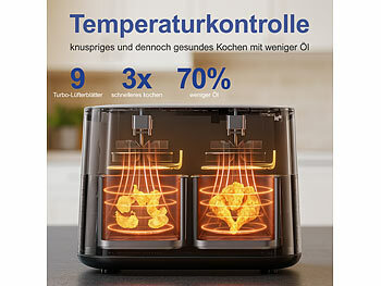 Doppelkammer-Heißluftfritteuse