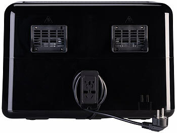 Rosenstein & Söhne Dual-Heißluftfritteuse, 2 Schubladen mit Sichtfenster, 10 Programme