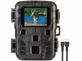 VisorTech Full-HD-Wildkamera mit PIR-Sensor, Nachtsicht, 6 Monate Stand-by, IPX5