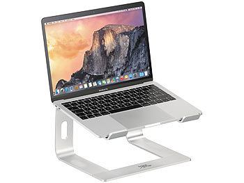 Laptop Halter: General Office Mobiler Alu-Notebook-Ständer für Geräte bis 40 cm (15,8"), silber