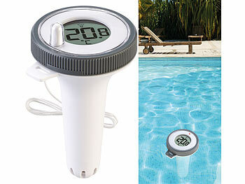 infactory 3er-Set digitale Teich- & Pool-Thermometer inkl. Funk-Empfänger, IP67