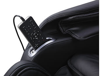 newgen medicals Luxus-Ganzkörper-Massagesessel mit IR-Wärme, Bluetooth, schwarz