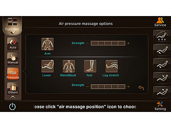 newgen medicals Luxus-Ganzkörper-Massagesessel, Space-Cover, Bluetooth, App, schwarz