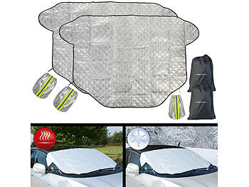 Abdeckplane für Auto: PEARL 2er-Set Anti-Eis-Scheiben-/Spiegelabdeckung und Sonnenschutz