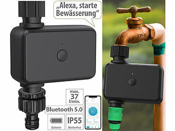 Royal Gardineer 4er-Set Bewässerungscomputer mit WLAN-Gateway & App-Steuerung
