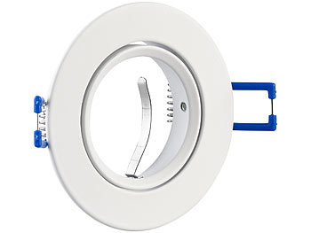 Luminea 6er-Set Alu-Einbaustrahler-Rahmen, weiß, inklusive LED-Spots