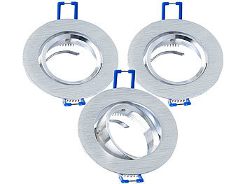 Luminea 3er-Set Alu-Einbaustrahler-Rahmen mit ZigBee-LED-Spots, 345 lm, 4,8 W