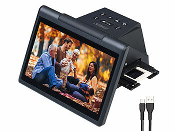 Somikon Stand-Alone-Dia- & Negativscanner, 7"/17,8 cm IPS-Display, 22 MP, HDMI