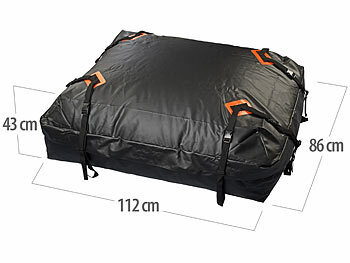 Lescars Dachbox: Wasserdichte Dachtasche aus reißfester PVC-Plane mit  Matte, 425 Liter (Dachkoffer)