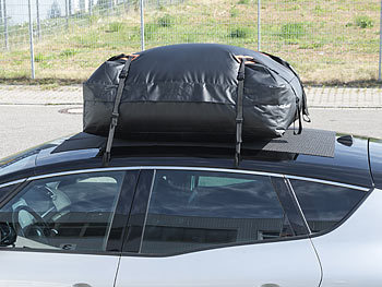 Lescars Wasserdichte Dachtasche aus reißfester PVC-Plane mit Matte, 425 Liter