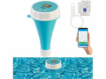 Pool Tester: AGT Digitaler 6in1-Wassertester, Bluetooth 5.2, Echtzeit-Monitoring, App