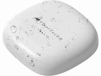 VisorTech Wassermelder mit lautem Alarm (75 dB), Batterie, IP65